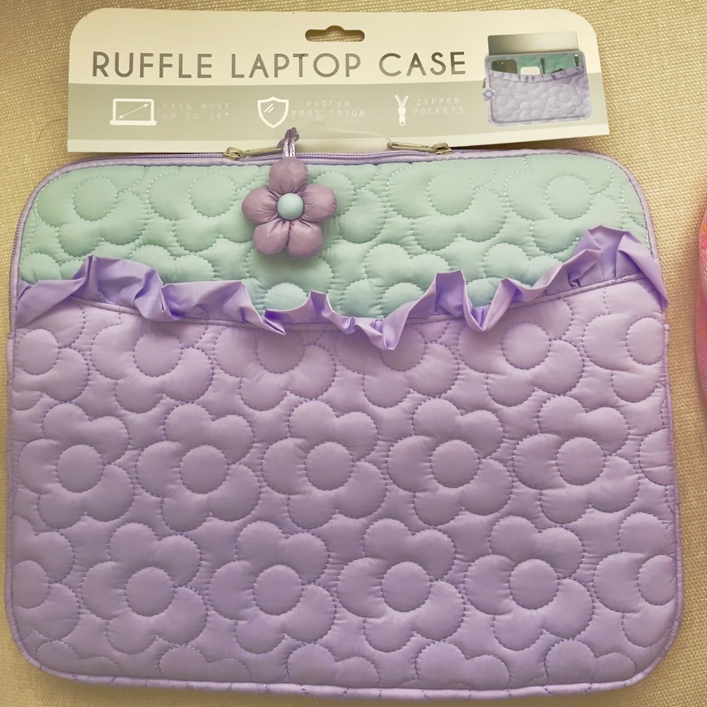 Purple Quilted Laptop Case